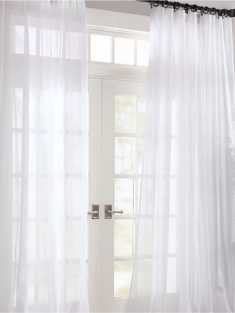 Pottery Barn Classic Voile Drape Set of 2 Panels in White | 84”